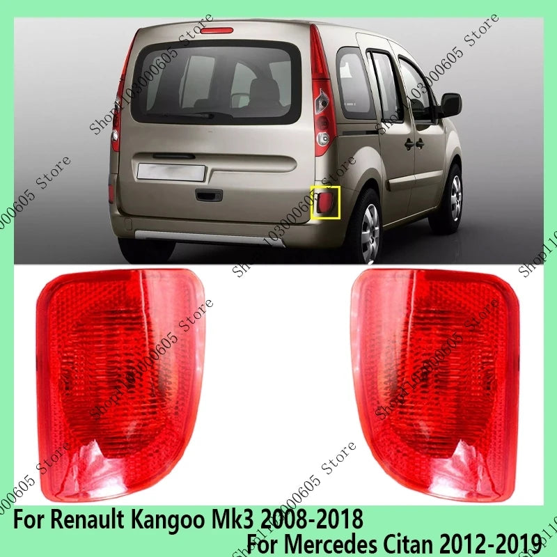 For Renault Kangoo Mk3 2008-2018 For Mercedes Citan 2012-2019 Car Parts Rear Bumper Reflector Signal Light 8200419906 8200419908 - sayaragear