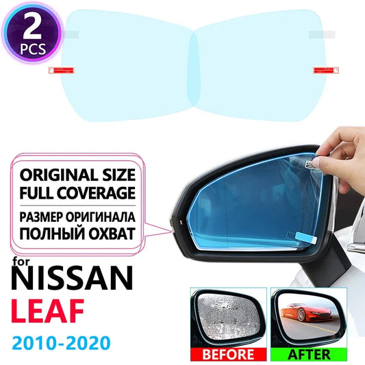 Full Cover Anti Fog Film Rearview Mirrors for Nissan Leaf 2010~2020 ZE0 ZE1 Car Stickers Accessories 2012 2014 2015 2017 2018 sayaragear