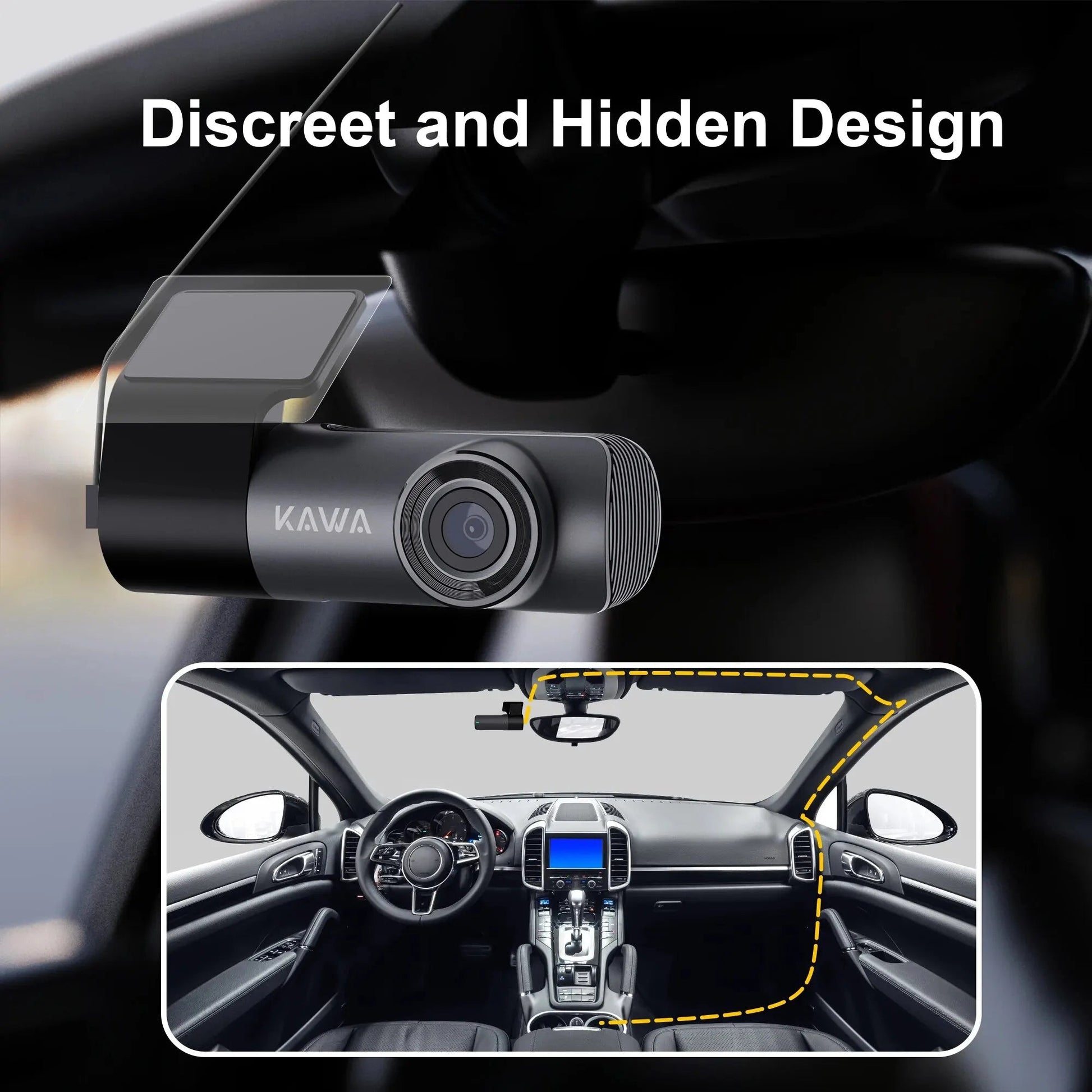 2K Dash Camera For Car DVR Dash Cam In The Car KAWA D5 Video Recorder Emergency Voice Control WiFi APP Monitor WDR Dashcam sayaragear
