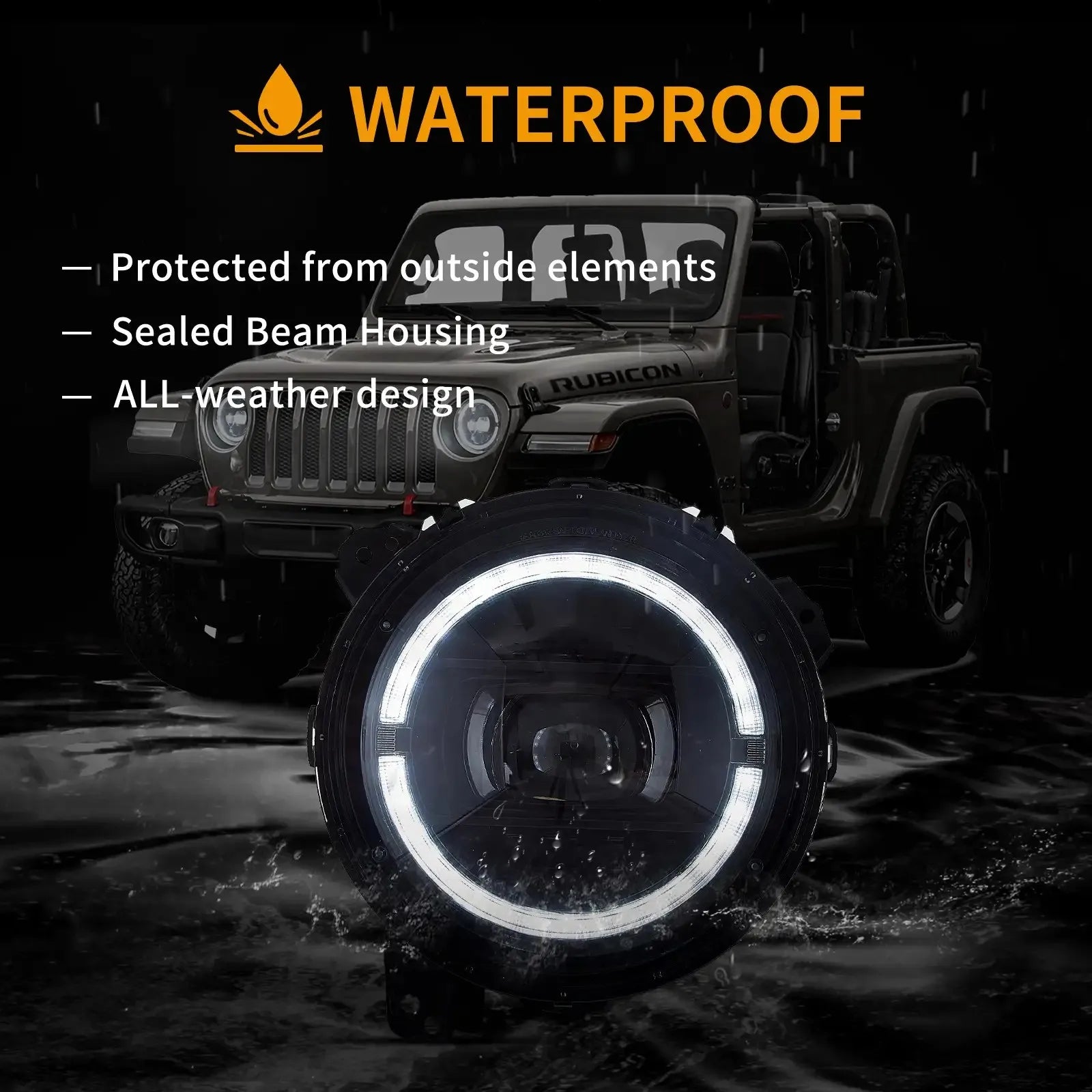 Vland 18-Up Jeep Wrangler JL JLU JT Rubicon Full LED Headlights With Start-up animation sayaragear