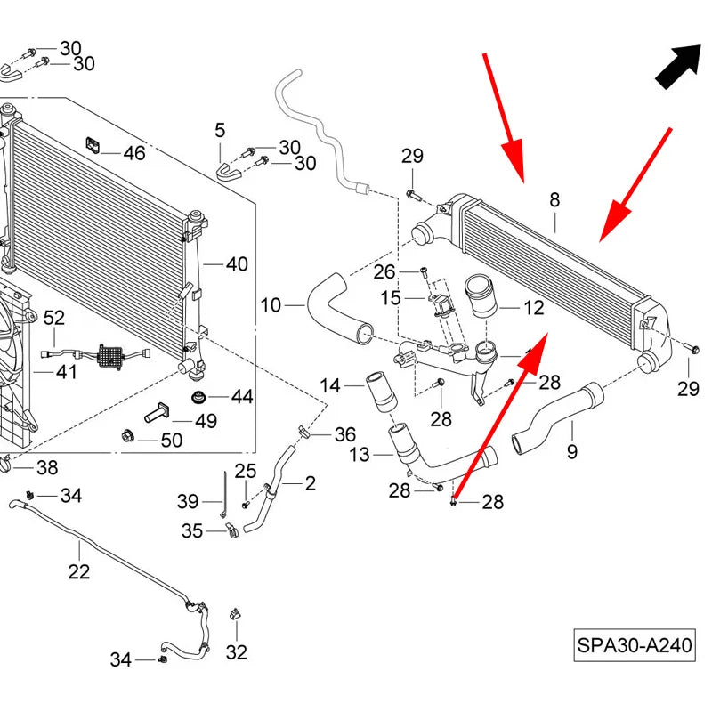 2330003BAL0001 Intercooler Assembly Turbocharged radiator For GAC TrumpCHI GA8 GM8 GS7 GS8 GS8S M8 New GS8 sayaragear