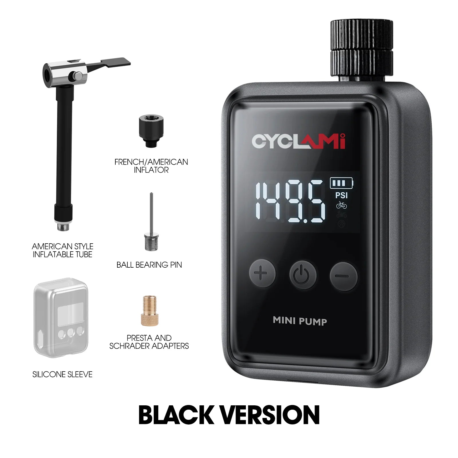 150PSI Portable Pocket Bike Electric Air Pump Schrader Presta Valve MTB MINI Rechargeable Compressor Tire Inflator CYCLAMI HW125 sayaragear
