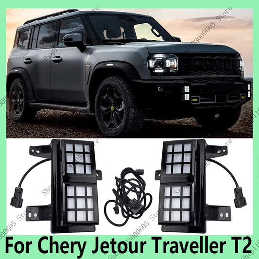 For Chery Jetour Traveller T2 Auto Parts Front Bumper Fog Light Assembly Daytime Running Light Car Exterior Decorative Fog Light sayaragear