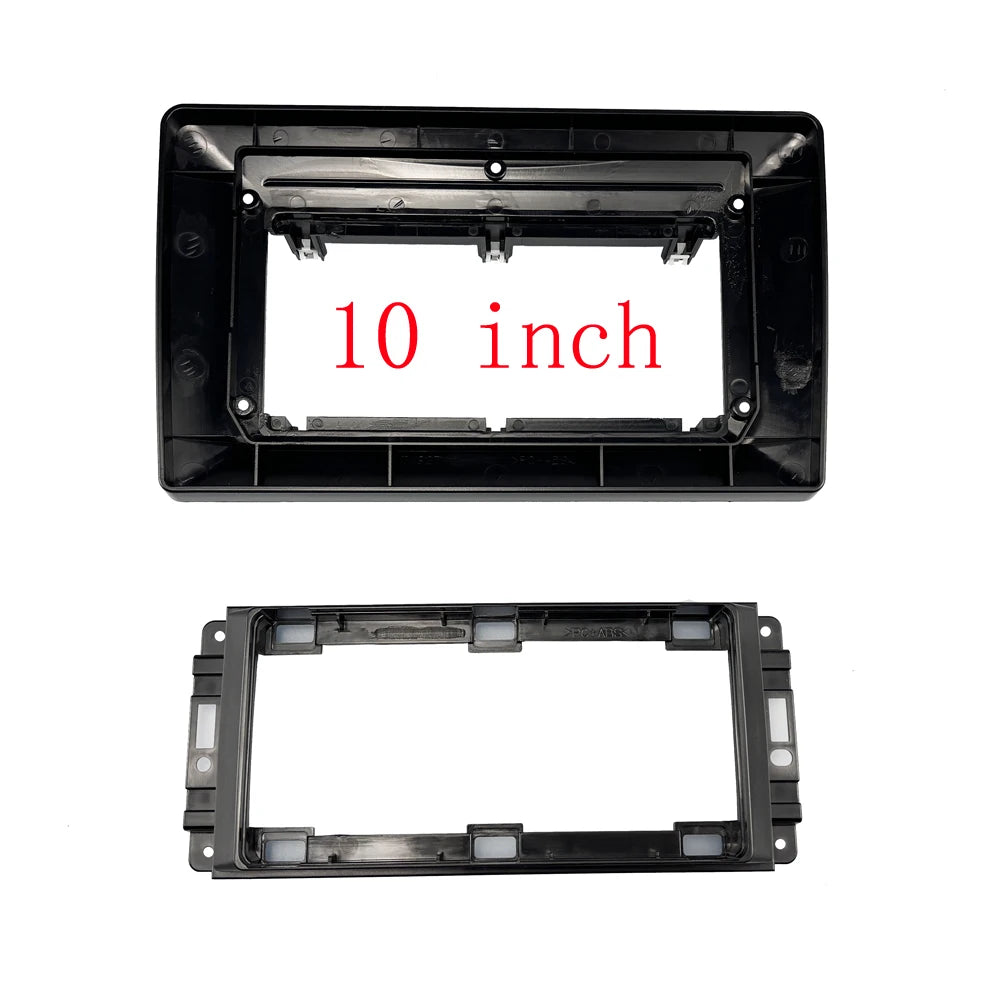 HAOCHEN Car Android Radio Frame For Jeep Commander Compass Grand Cherokee Wrangler/Unlimited 10 inch Stereo Panel Harness Wire sayaragear