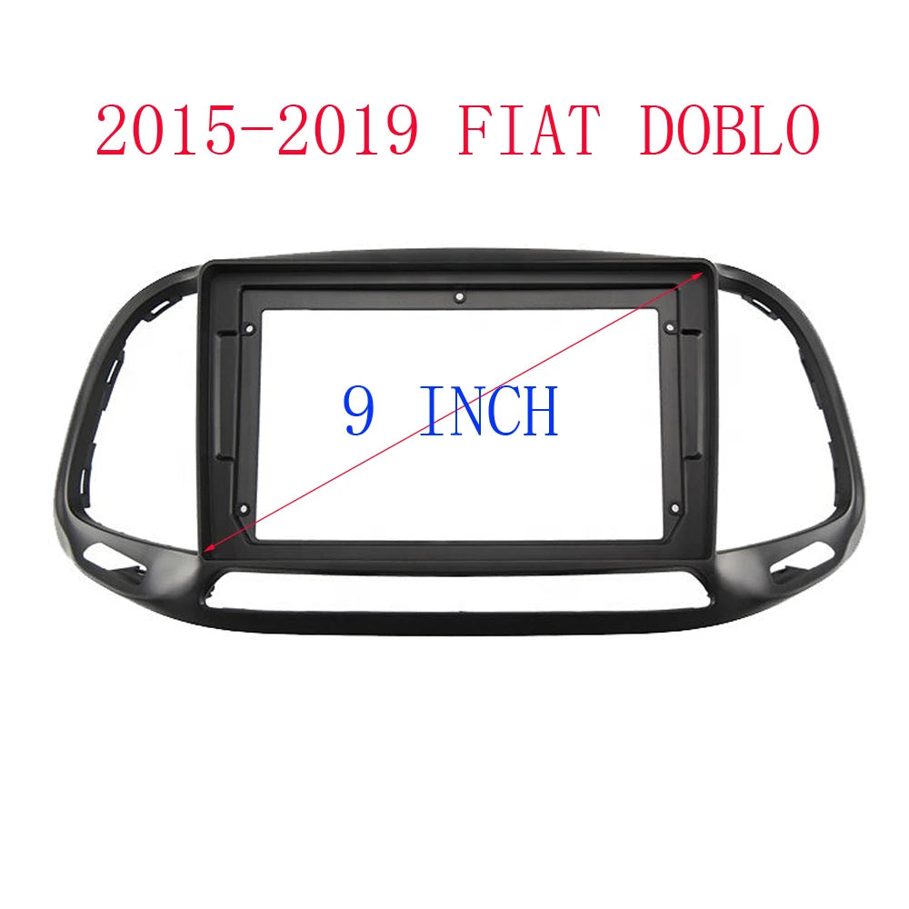 9 inches Big Screen DVD Car DVD Frame Audio Dash Trim Kits Facia Panel Radio Player screen 2 Din For Fiat Doblo 2015 -2019 sayaragear