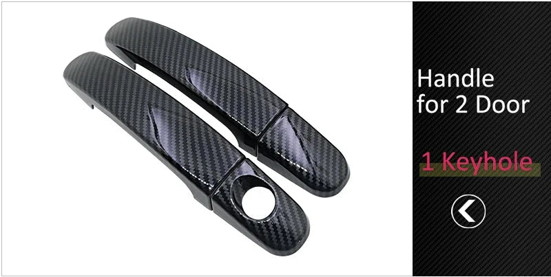 Black Carbon Fiber for Ford Focus 2 MK2 MK2.5 2004 2005 2006 2007 2009 2010 Door Handle Cover Sticker DecorationsCar Accessories sayaragear