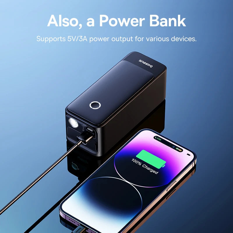 Baseus 600A Jump Starter 6000mAh Car Battery Charger for Auto Emergency Power Bank Booster Starting Device Car Jump Starter sayaragear