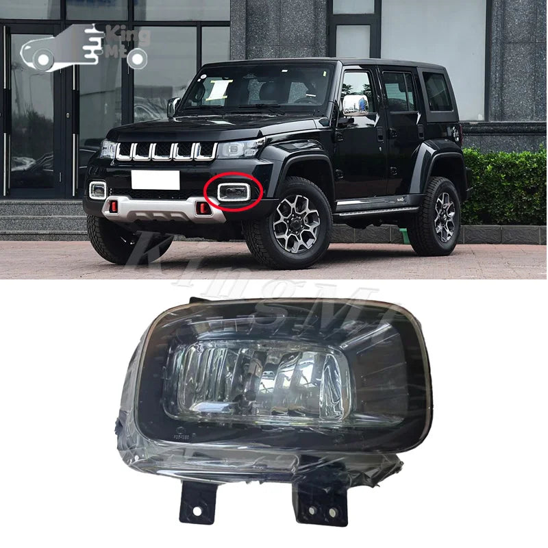 For BAIC BJ40C BJ40 PLUS Foglight Fog Light Assembly LED/ Halogen Front Bumper Fog Lamp Kit Replacement with Waterproof Housing sayaragear