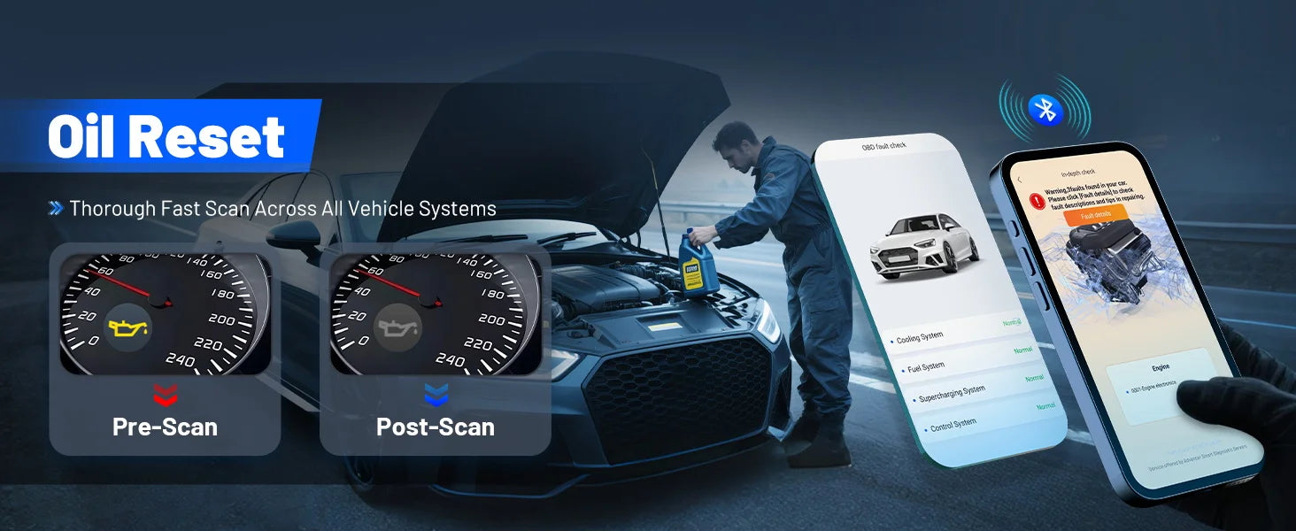 XTOOL Advancer AD20PRO OBD2 Bluetooth Scanner Full System Car Diagnostic Tool obd2 Scanner Oil Reset & Battery Tests Code Reader sayaragear