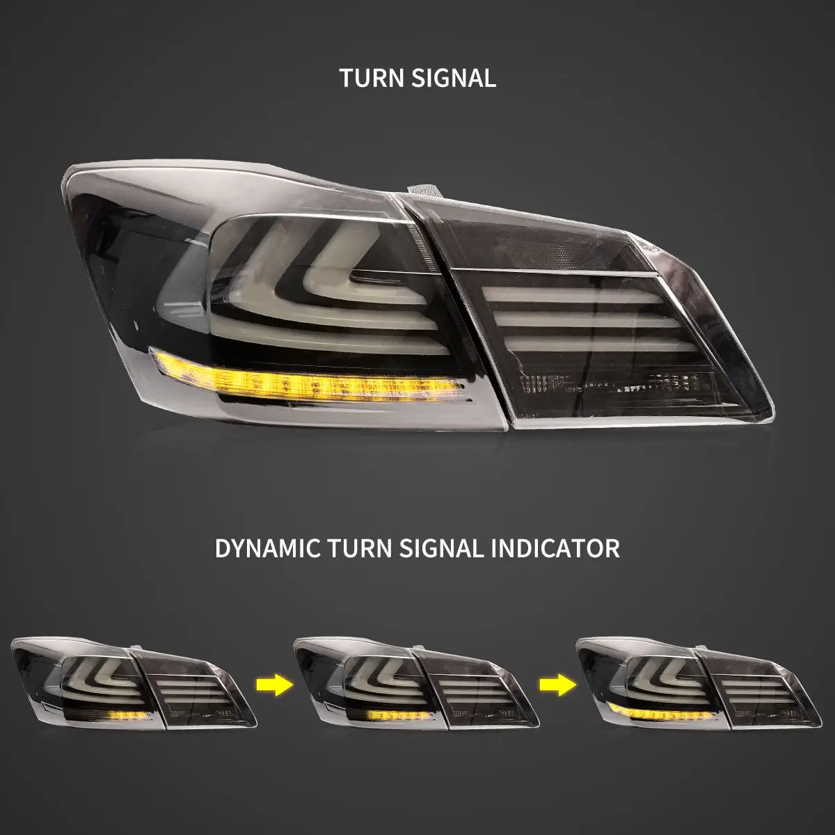 Vland 13-17 Accord 9th Gen Sedan LED Tail Lights With Sequential Turn Signal sayaragear