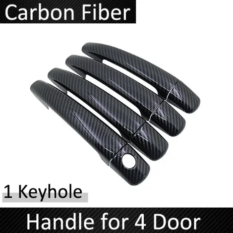 Black Carbon Fiber for Ford Focus 2 MK2 MK2.5 2004 2005 2006 2007 2009 2010 Door Handle Cover Sticker DecorationsCar Accessories sayaragear