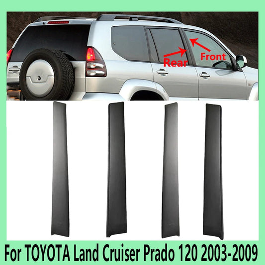 Front And Rear Door Pillar Trims Door Center Exterior Trim Panels For TOYOTA Land Cruiser Prado 120 2003 2004 2005 2006-2009 sayaragear