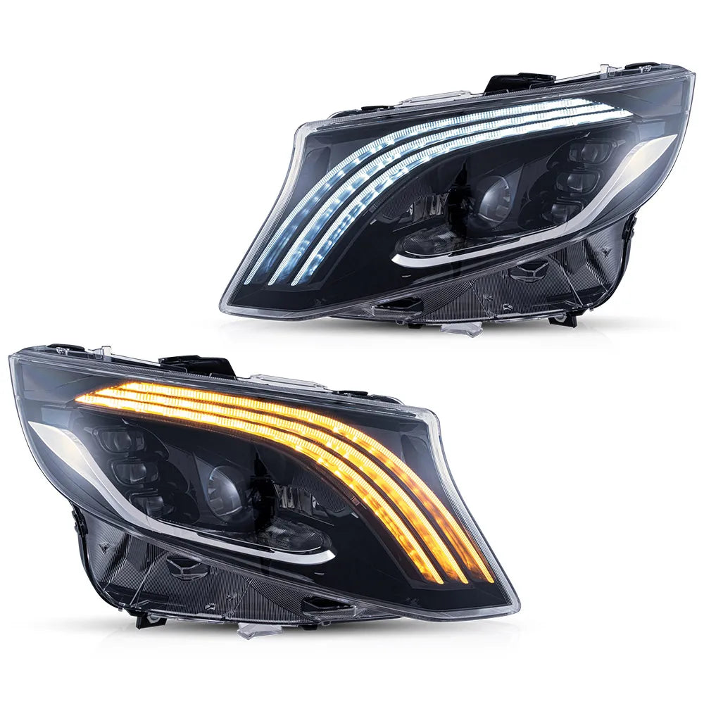 Vland 16-23 Benz Metris / Vito W447 LED Matrix Headlights with DRL High Low Beam Front Headlamp Assembly sayaragear