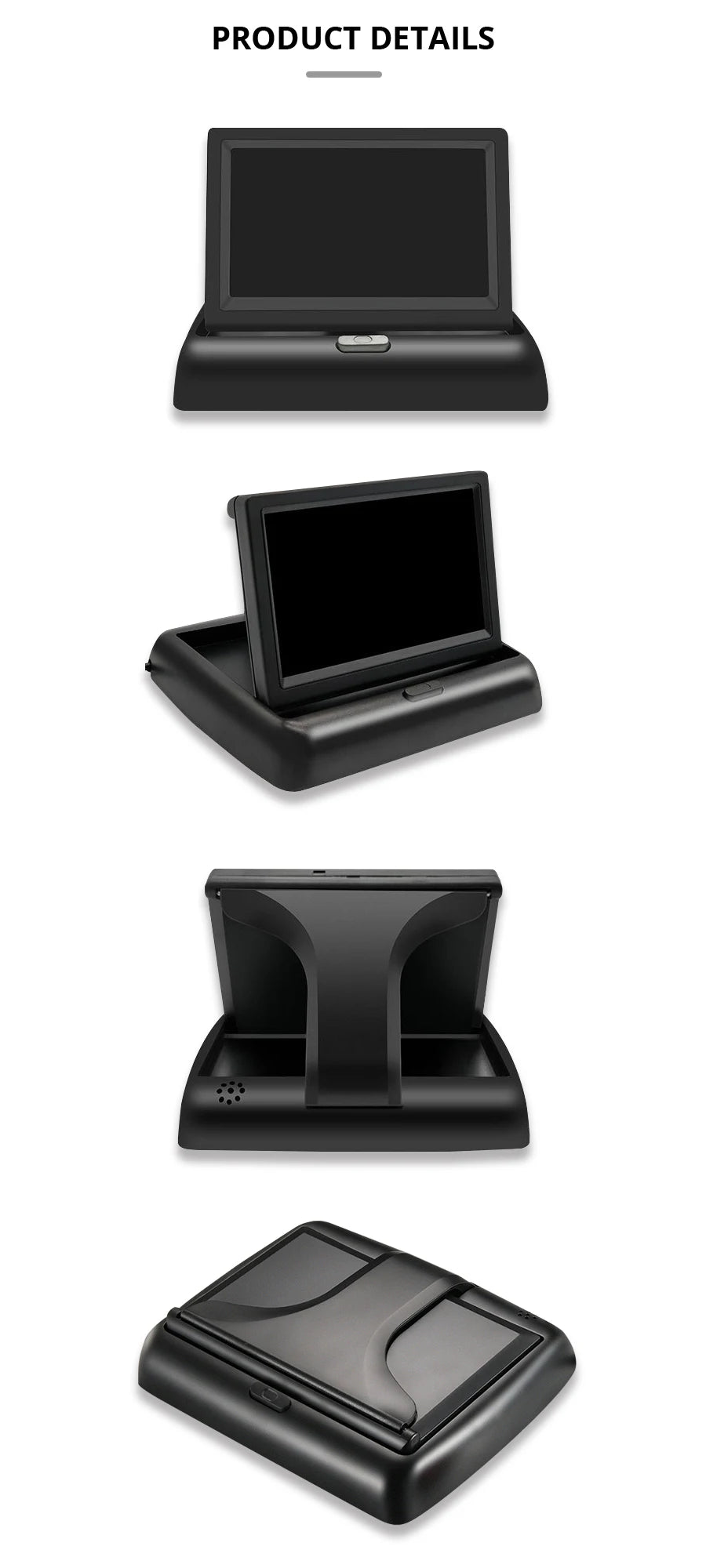 E-ACE 4.3" Car Rear View Camera Monitor Folding Easy Installation Car Parking System Camera Automotive Electronic Accessories sayaragear
