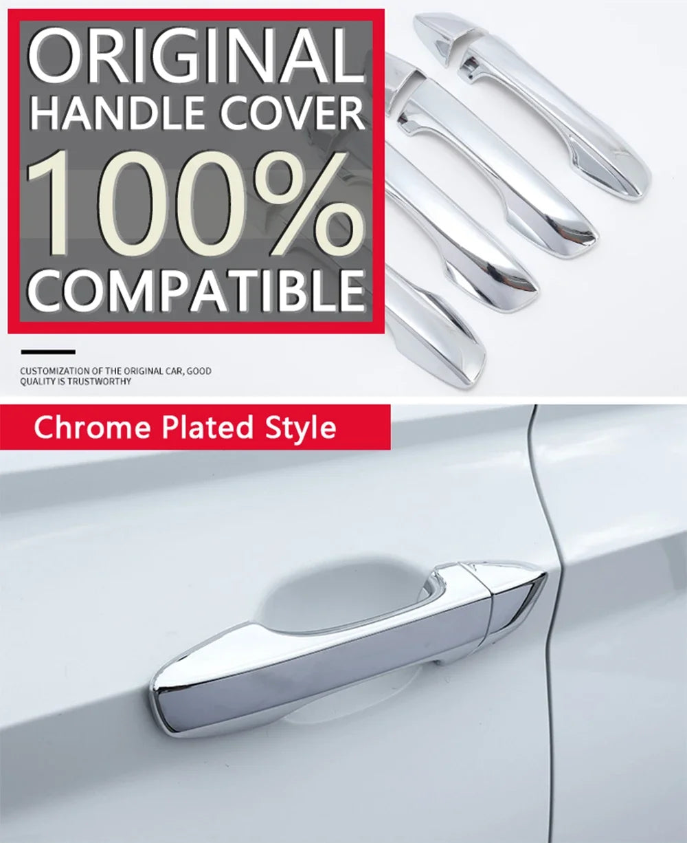 for Honda Civic 8 2006 2007 2008 2009 2010 2011 Luxurious Chrome Door Handle Cover Trim Catch Car Stickers Accessories Garnish sayaragear