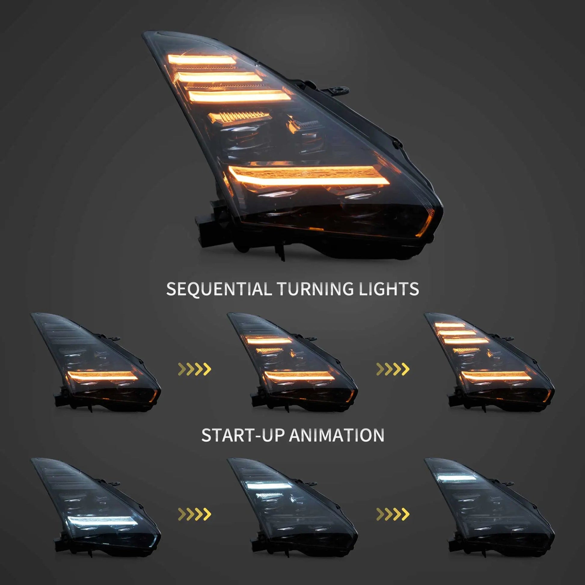 Vland LED Projector Headlights for 2008-2023 GT-R R35 High-Intensity Lighting Upgrade Kit sayaragear