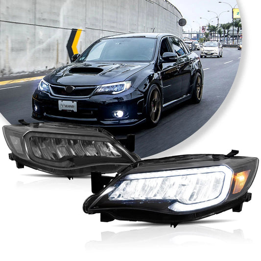 Vland 2008-2014 Impreza WRX STI Headlights W/ LED Reflection Bowl sayaragear