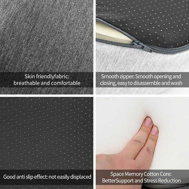 Memory Foam Cushion Interior Accessories Pillow Car Seat Waist Pillow Lumbar Support Office Pillow Chair Cushion sayaragear