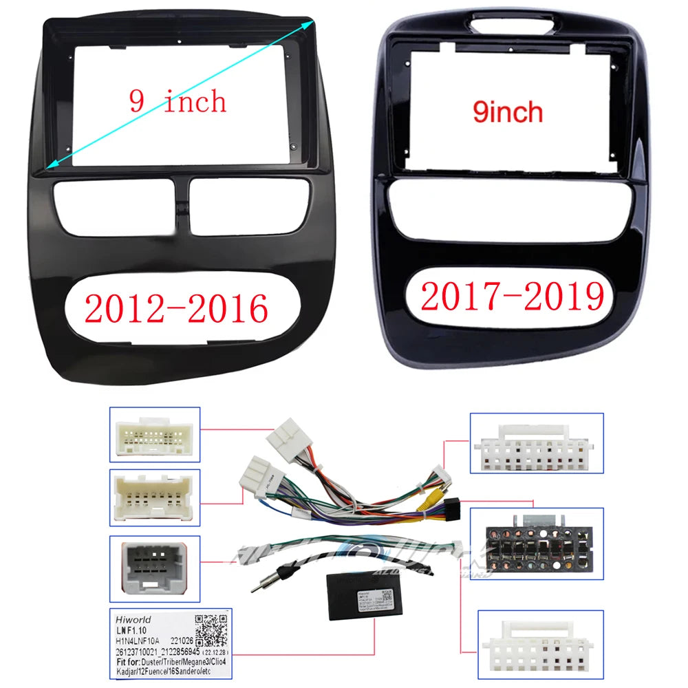 9 Inch Car Frame Fascia Adapter For Renault Clio 4 2012-2019 Canbus Box Decoder Android Radio Audio Dash Fitting Panel Kit sayaragear