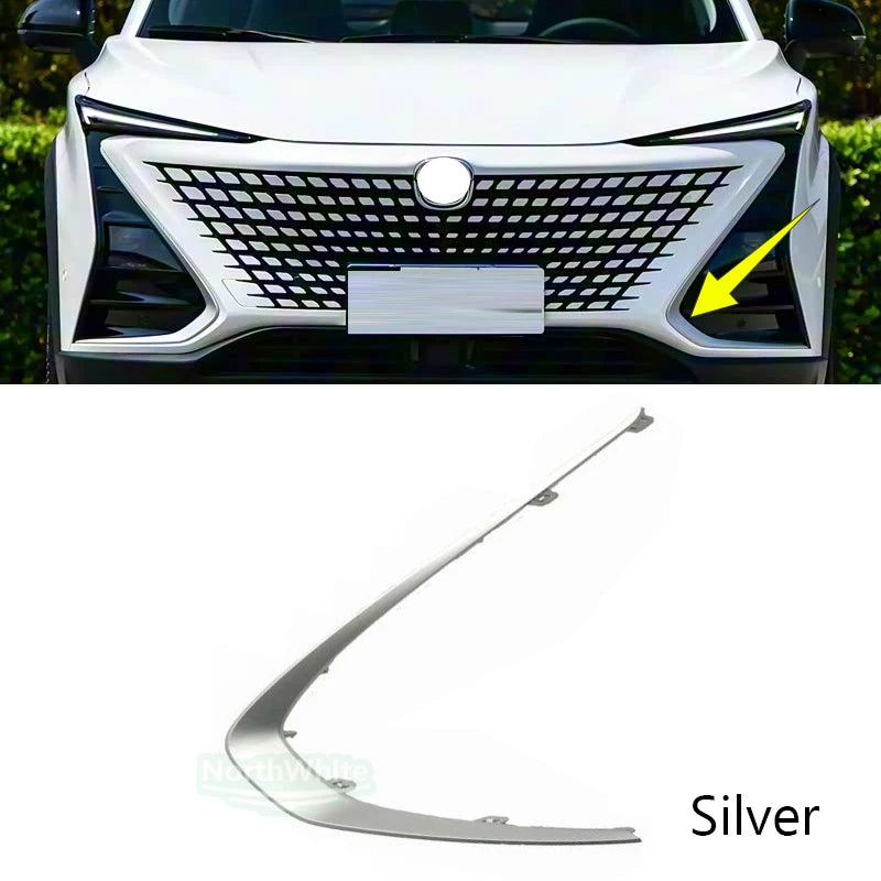 Front Bumper Fog Light Trim Molding Silver Decorative Cover For For Changan UNI-T 2020-2024 Car Exterior Replacement Parts sayaragear
