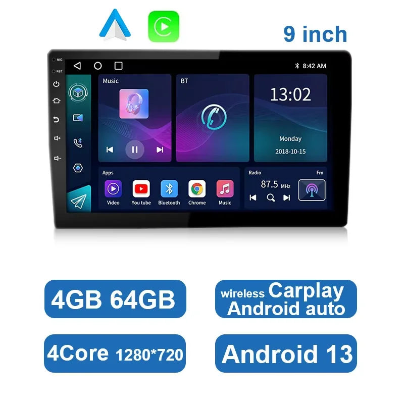 ESSGOO 7 9 10" Car Radio Android Auto Carplay Car Stereo Multimedia Player Universal WIFI GPS Autoradio Car Intelligent Systems sayaragear
