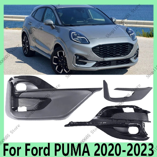 For Ford PUMA 2020-2023 Automobile Accessories Front Bumper Fog Light Frame Protective Cover Honeycomb Grille Decorative Frame sayaragear