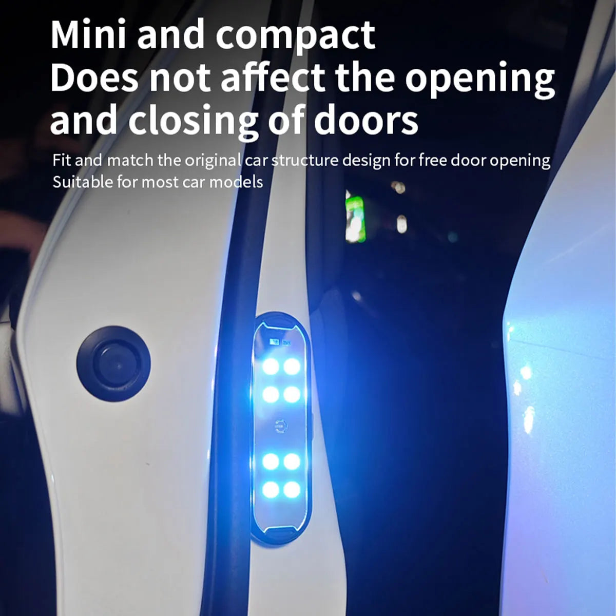 2Pcs Car LED Door Lights RGB Led Wireless Door Warning Lights USB Welcome Door Sill Projector Magnetic Auto Ambient Lamp Puddle sayaragear