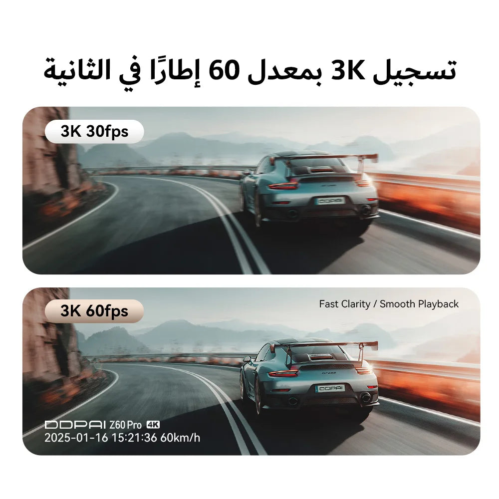 DDPAI Z60 Pro 4K Dash Cam Auto Dashcam Front GPS Car Camera for Dual SONY Sensor WiFi ADAS Night Vision DVR Video Recorder sayaragear