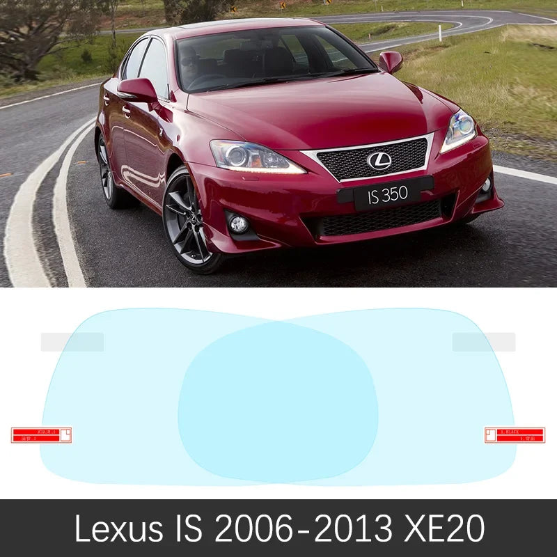 Full Cover Anti Fog Film Rainproof Rearview Mirror for Lexus IS 2006~2019 XE20 XE30 Accessories IS250 300 250 300h 350 200d 220d sayaragear