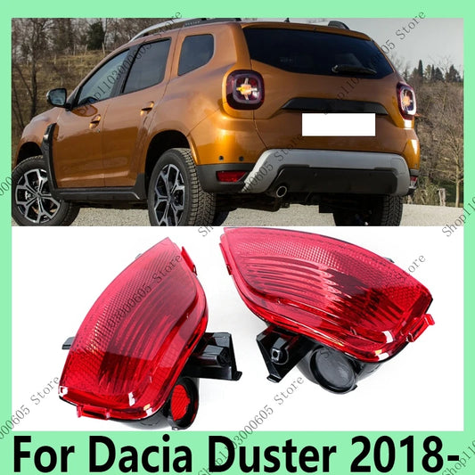 For Dacia Duster 2018- Auto Parts Rear Bumper Reflector Rear Fog Lamps Brake Signal Lamp Reflective Marker 265650001R 265600001R - sayaragear