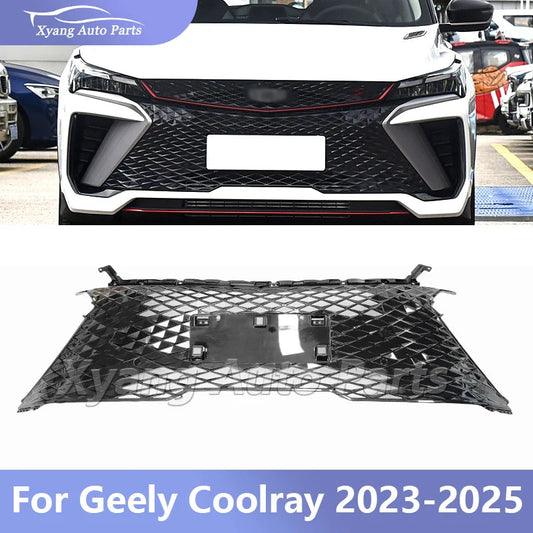 Radiator Grill Mask Body Kit Car Accessories For Geely Coolray 2023-2025 Front Bumper Net Grille sayaragear