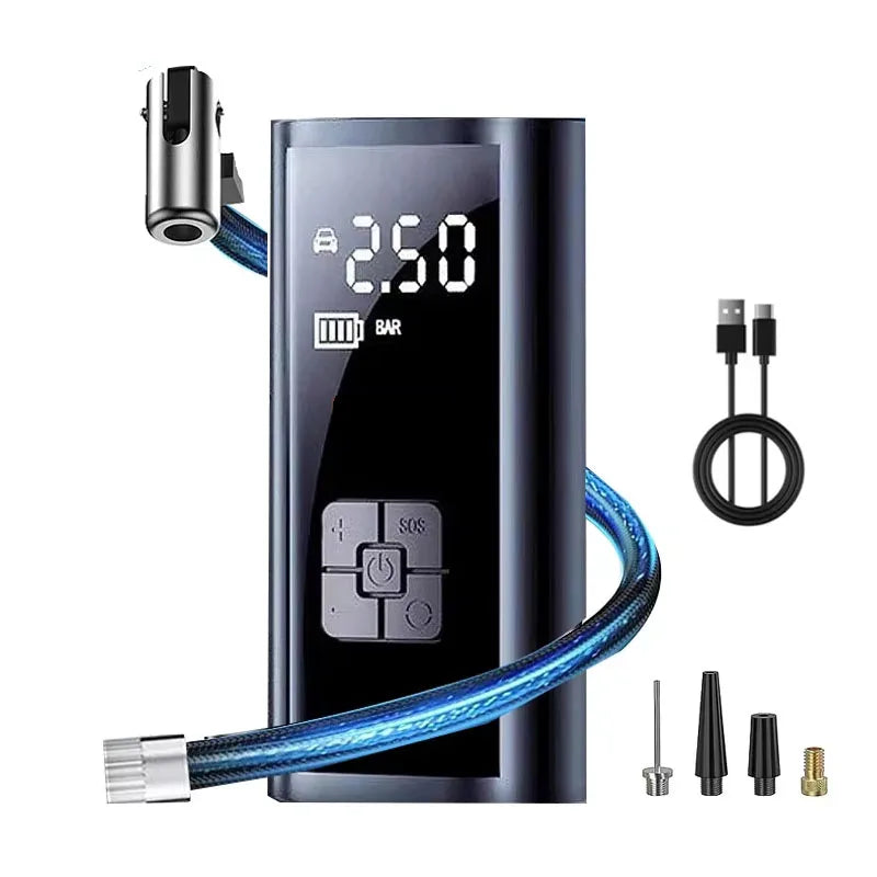 Car Wireless Air Pump Air Compressor Tire Ball Inflator Led Light Tire Inflator 150Psi Electric for Cars Motorcycles Bicycles sayaragear