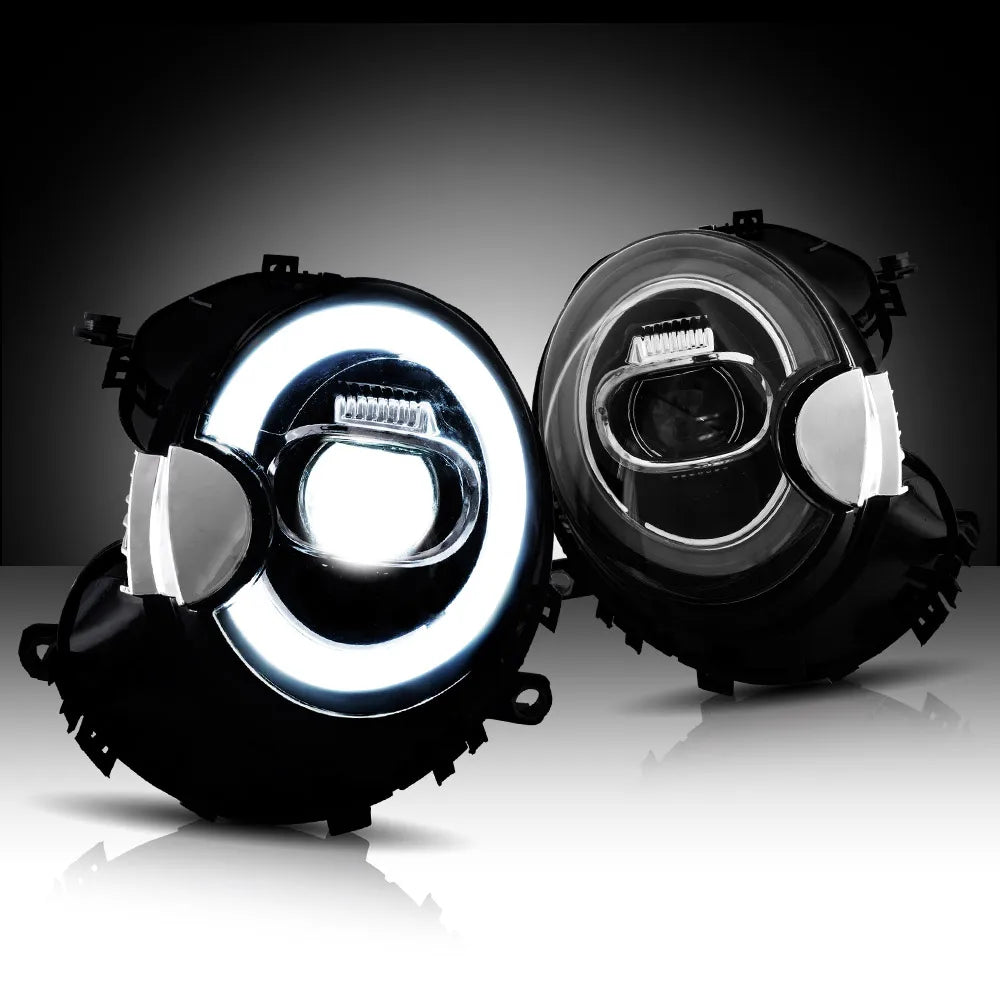 Vland 07-15 Cooper LED Headlights (R55 R56 R57 R58 R59) With Dual Beam Projector sayaragear