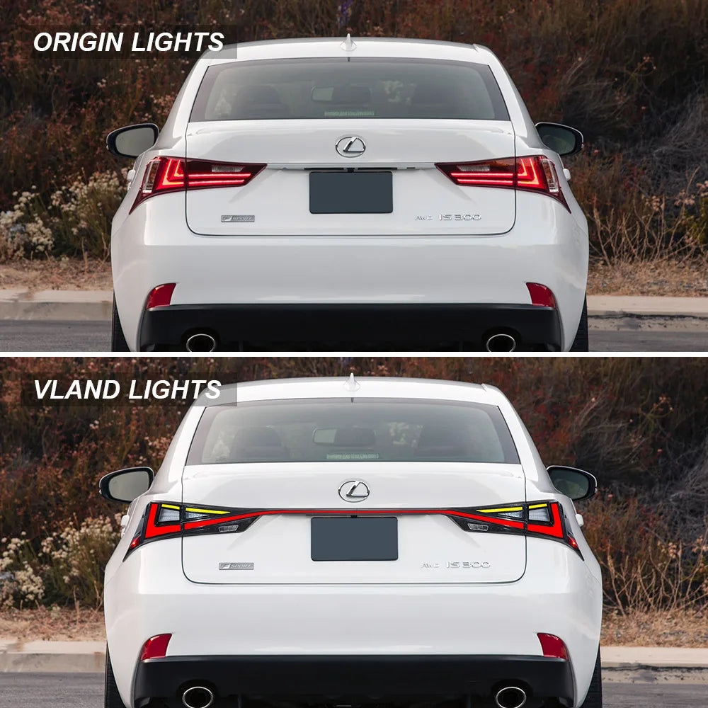 Vland 14-20 IS 250 200t 300h F Sport LED Tail Lights Unique Design Rear Lamp Assembly Upgrade Replacement sayaragear