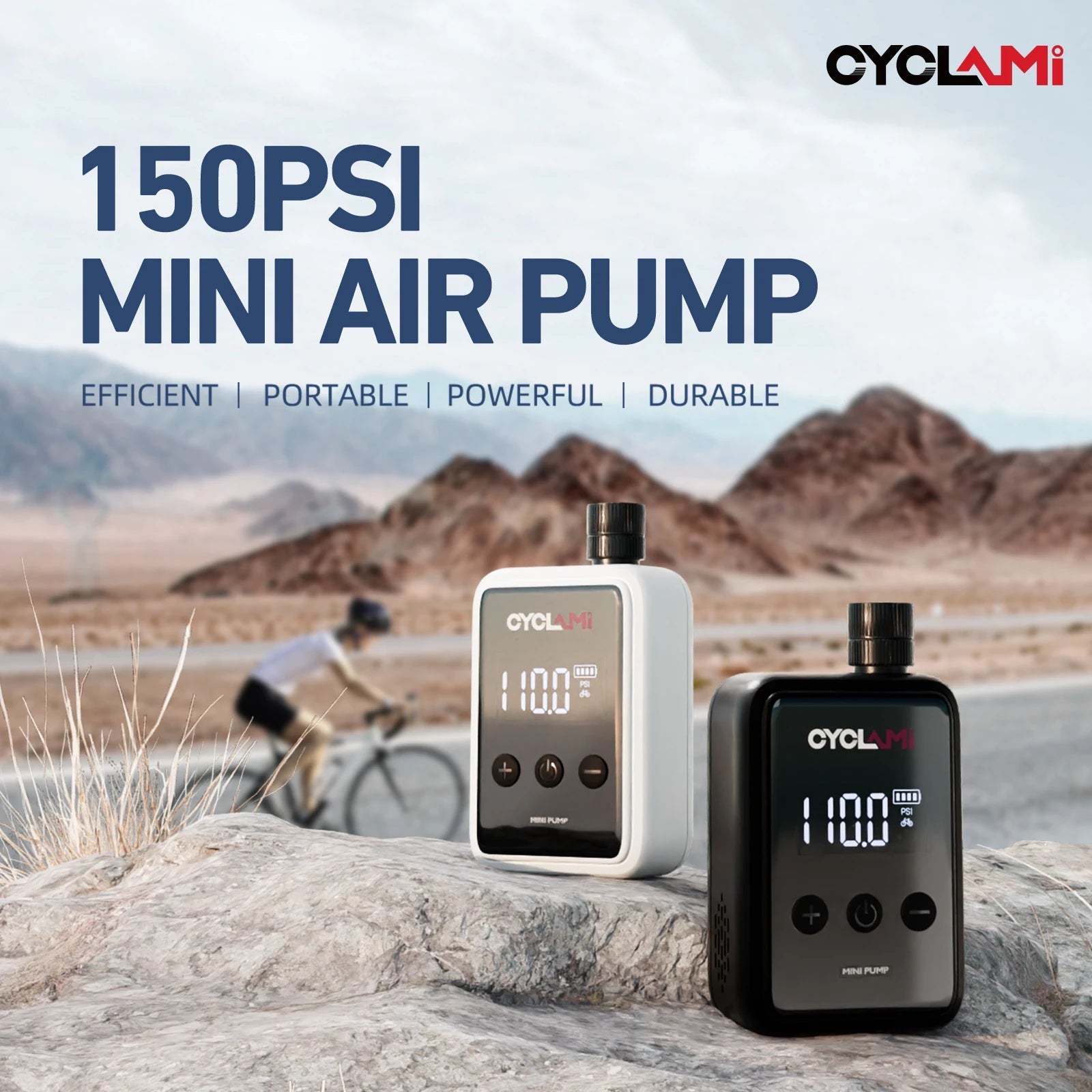 150PSI Portable Pocket Bike Electric Air Pump Schrader Presta Valve MTB MINI Rechargeable Compressor Tire Inflator CYCLAMI HW125 sayaragear