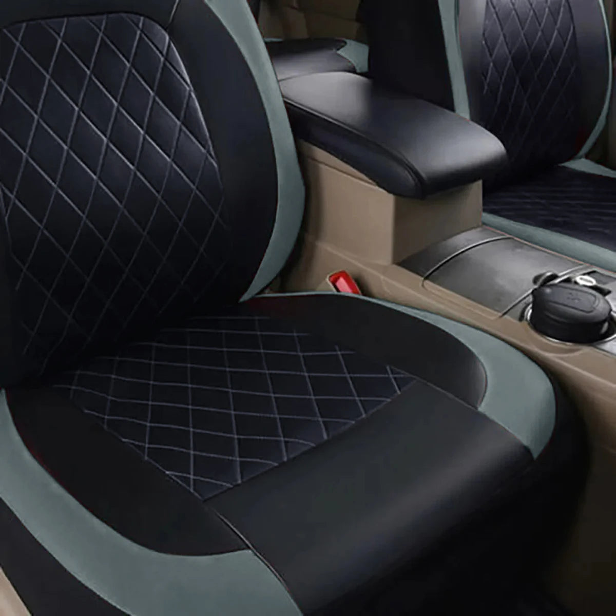 All Season Quited PU Leather Car Seat Cover Full Surrounded Seat Protector Waterproof Universal Fit Sedan Suv Pick-up Truck Seat sayaragear