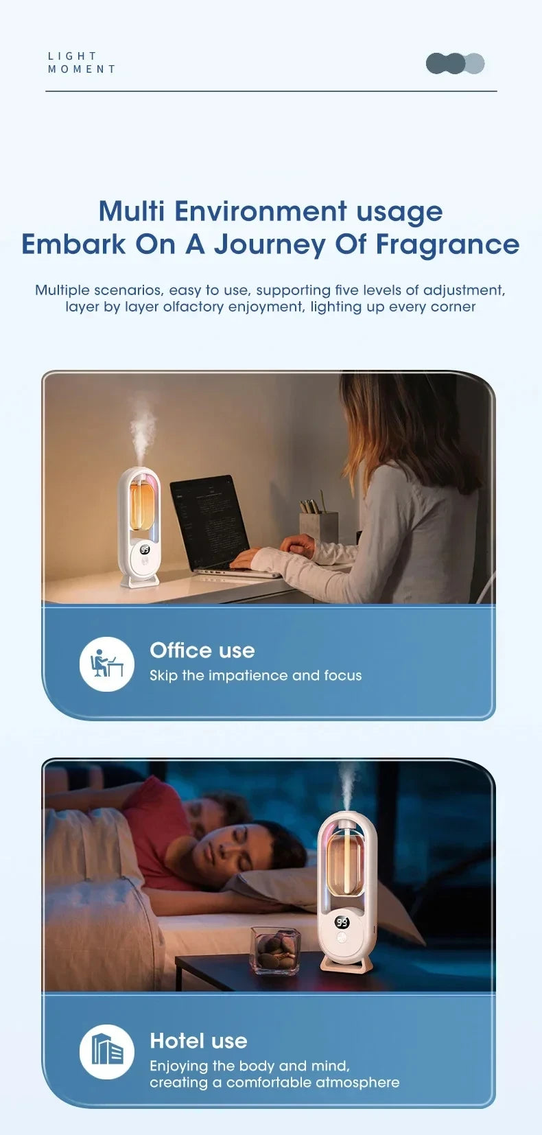 Automatic Home Fragrance Machine Essential Oil Diffuser Nebulizer Perfume Scent Machine for Kitchen and toilet deodorization sayaragear