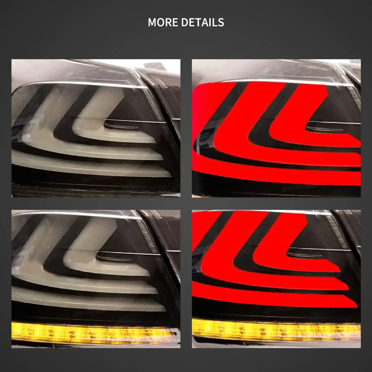 Vland 13-17 Accord 9th Gen Sedan LED Tail Lights With Sequential Turn Signal sayaragear