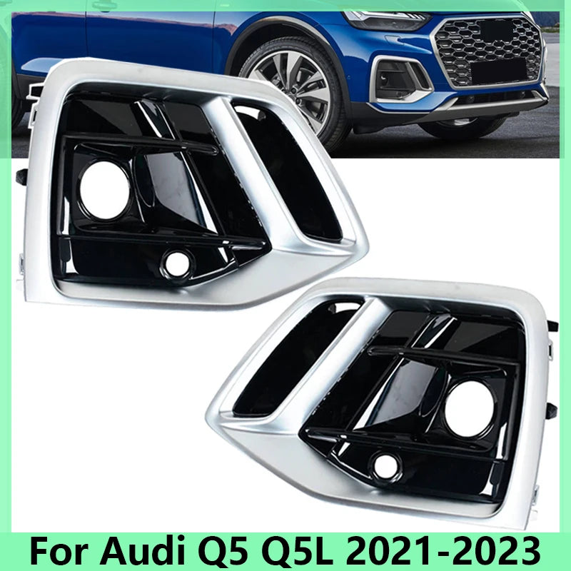 For Audi Q5 Q5L 2021 2022 2023 Sportback Car Front Bumper Fog Lamp Cover Trim Grille Body Kit 80G807679Q3Q7  80G807680Q3Q7 - sayaragear
