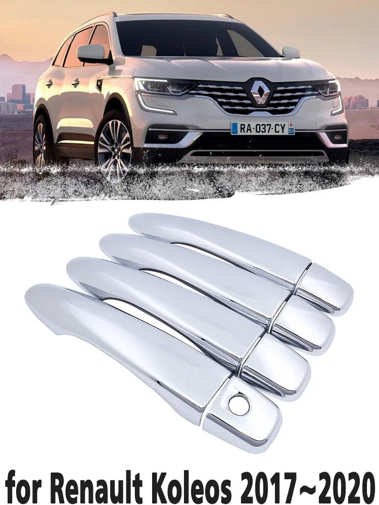 Luxury chrome door handle cover trim protection cover for Renault Koleos Samsung QM6 MK2 2017~2020  Car accessory sticker 2018 sayaragear