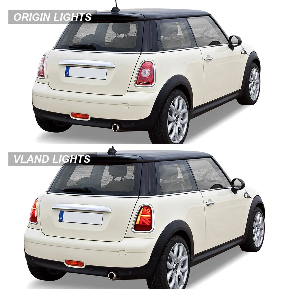 Vland 07-13 Mini Cooper 2nd Gen (R56 R57 R58 R59) II LED Tail Lights With Amber Sequential Turn Signal sayaragear