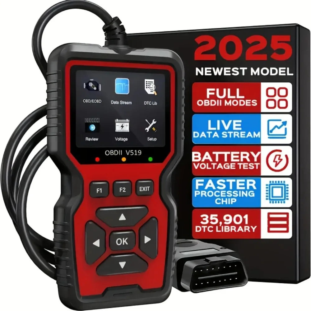 Check Engine System V519 Battery Tester Car OBD2 Code Reader OBD II EOBD Scanner Fault Code Clear Car Diagnostic Tools sayaragear