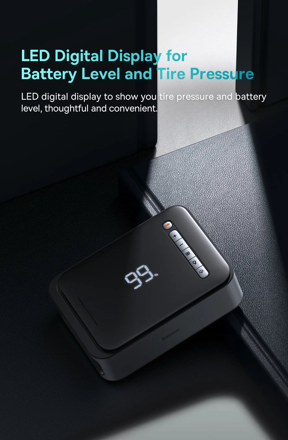 Baseus 2 In 1 Car Jump Starter Power Bank Air Compressor Inflator Pump 1000A Portable Power Station Car Battery Charger Booster sayaragear