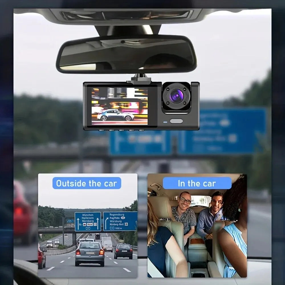 1080P Dual camera Dash Cam for cars,Front And Inside,car camera with IR Night Vision,Loop Recording,wide angle Car DVR Came sayaragear