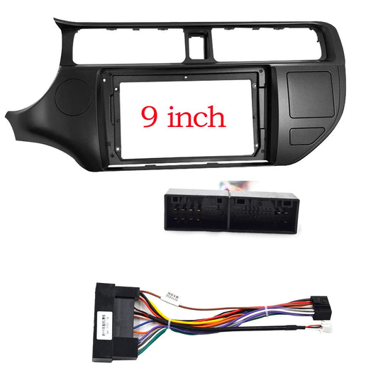 Car 2Din Audio Radio Fascia Frame For KIA RIO kia k3 2012-2015  9 Inch Big Screen Stereo Dash Fitting Panel Frame Kit sayaragear