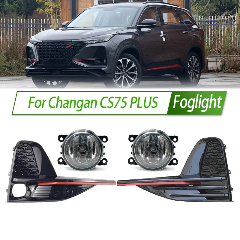 For Changan CS75 PLUS Foglight Fog Light Assembly LED/ Halogen Front Bumper Fog Lamp Kit Replacement with Waterproof Housing sayaragear