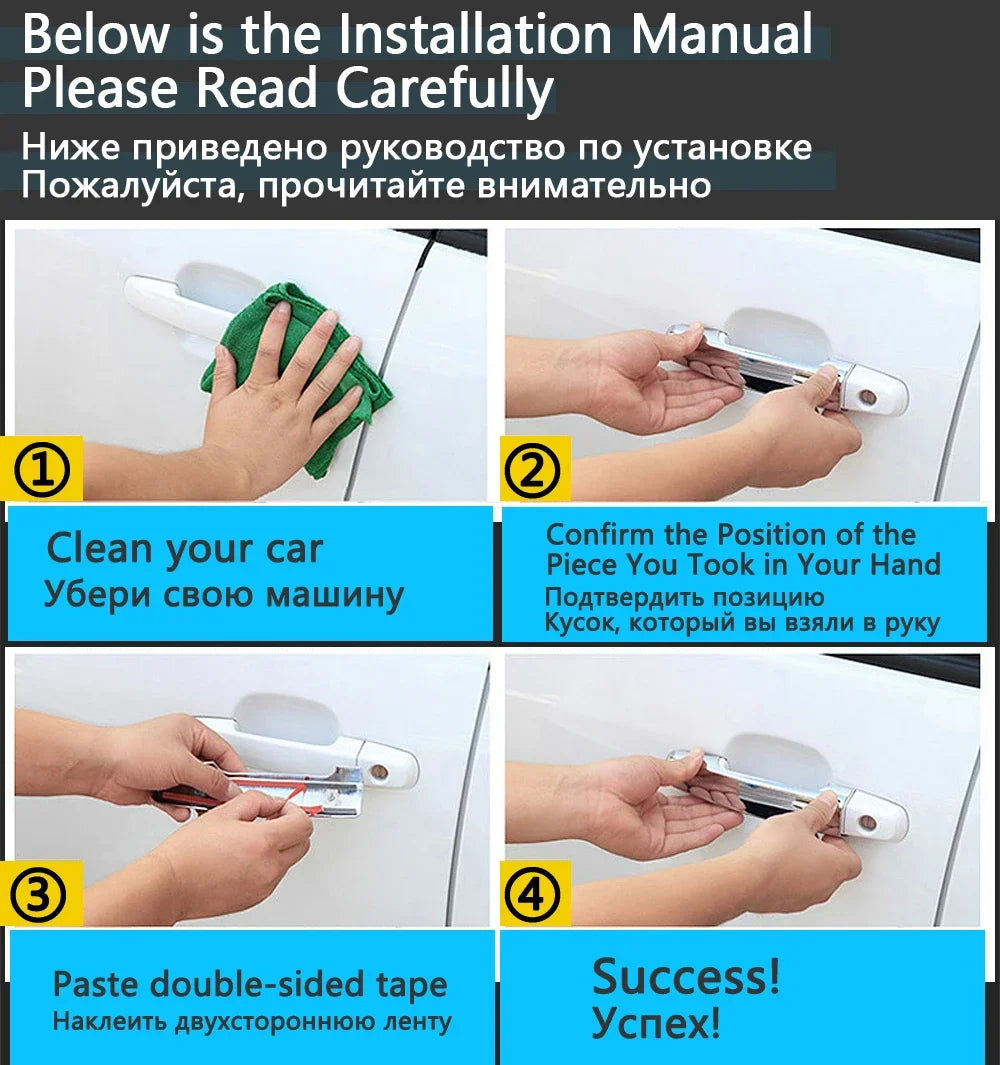 Chrome Car Door Handle Cover for Seat Leon MK1 1M 1999~2004 Handles Covering Trim Set Exterior Accessories 2000 2001 2002 2003 sayaragear