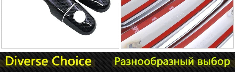 for Suzuki Maruti Swift DZire 2004~2015 Carbon Fiber Door Handle Cover Catch Trim Exterior Car Accessories 2005 2007 2009 2010 sayaragear