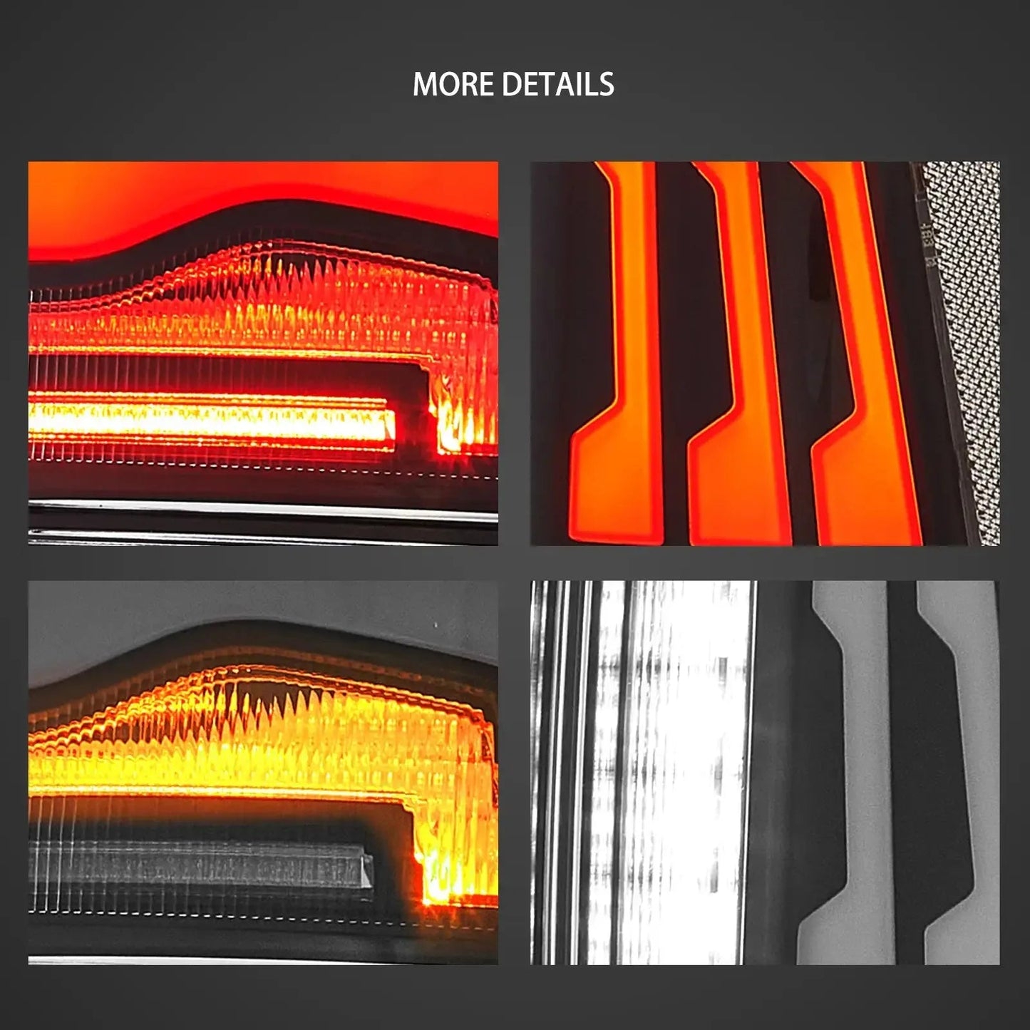 Vland 09-18 Ram 1500/2500/3500 LED Tail Lights Upgrade Assembly With Amber Turn Signal Lamp sayaragear