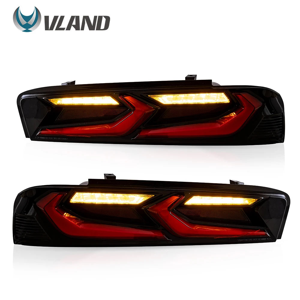 VLAND Taillight Assembly FIT FOR CHEVROLET CAMARO 2016-2018 LED TAIL LAMP LED Running Light  LED Brake Light sayaragear